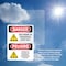Signmission Hot Surface Sign, 14 in H x 10 in W, Plastic, Hot Work In Progress Keep Out Bilingual OS-2PACK-DS-P-1014-VS-1365 - alternate 8
